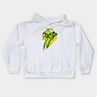 Lightning Bolt Flying Dog Green Kids Hoodie